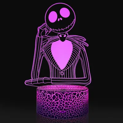 Produktbild von Halloween Town Kürbiskönig Illusions-Nachtlicht, kreative Beleuchtung für Kinder