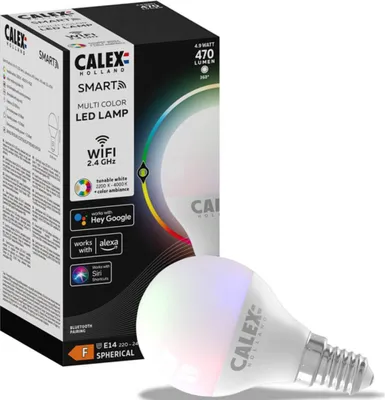 Immagine prodotto di Calex Intelligent E14 RGBW Lampada LED P45 opaca 4,9W 470 lm 2200-4000K
