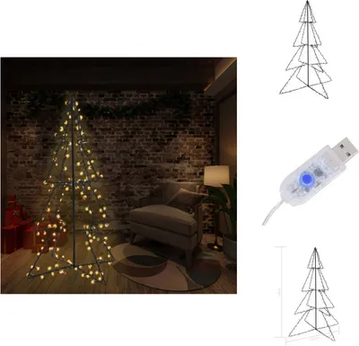 Image de vidaXL Sapin de Noël en forme de cône 240 LEDs Intérieur Extérieur 115x150 cm - Sapins de Noël