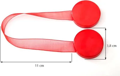 Zdjęcie produktu dla Ozdobny klips z czerwonym magnesem