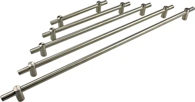 Produktbild von Möbelgriff Charlotte ø 12mm La 128mm Stangengriff massiv Edelstahl Küchengriff