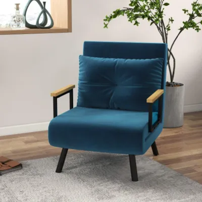 Produktbild von Schlafsofa, Relaxsessel Bettfunktion Gästebett Rückenkissen verstellbare Rückenlehne