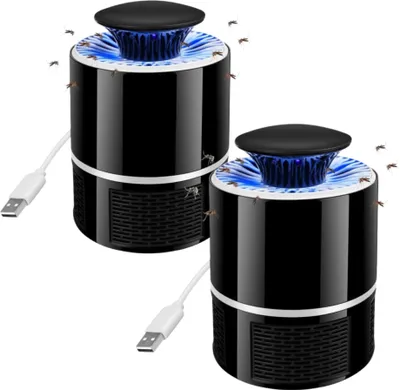 Obrázok produktu pre sada 2 prenosných USB LED lámp proti komárom, pasca na komáre, zabijak hmyzu, čierna - A2NTIMOSQUITO