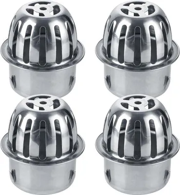 Produktbild von Famanu Dachrinnen-Schutz 4 Stück - 75 mm, Edelstahl, Blätter- und Fallrohrschutz