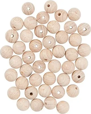 Produktbild von Rohholzkugeln, gebohrt, roh, 12 mm ø 3 mm, 45 Stk.