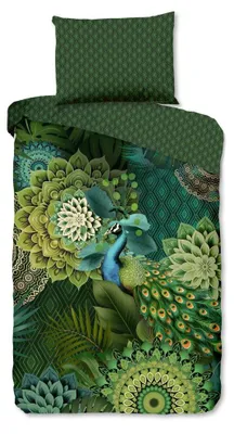 Immagine prodotto di Set di lenzuola HIP Agatha - Verde - (140 x 200 cm) - Cotone / Raso
