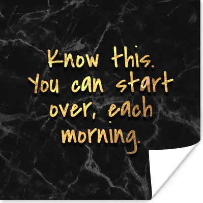 Produktbild von MuchoWow® Poster Zitate - Motivation - Gold - Marmor 75x75 cm - Wand Dekoration