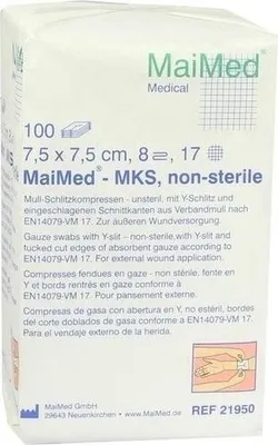 Produktbild von SCHLITZKOMPRESSEN 7,5x7,5 cm unsteril 8fach