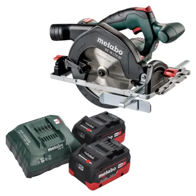 Produktbild von Metabo KS 18 LTX 57 Akku Handkreissäge 18 V 165 mm + 2x LiHD Akku 5,5 Ah + Ladegerät