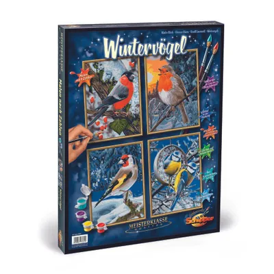 Produktbild von Noris Spiele Malen nach Zahlen - Wintervögel (Quattro); 609340661
