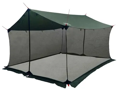 Produktbild von vidaXL Camping-Tarp mit Netzwänden Olivegrün 340 x 260 x 220 cm