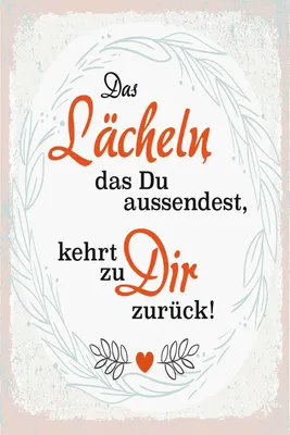 Produktbild von vianmo Holzschild 30x20 cm Lächeln kommt zu DIR zurück