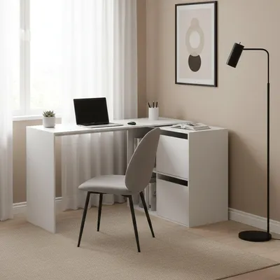 Produktbild von Schreibtisch - Weiß 49x152x74h cm