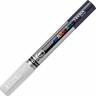 Produktbild von Lyra Graduate Mark All permanent marker Mit spitzer/dünner Spitze Weiß 6 Stk