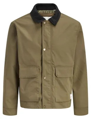 Image de Jack & Jones 12291660_191_XXL, Unie, Adulte, Fermeture éclair, Bouton, Polyester, Vert