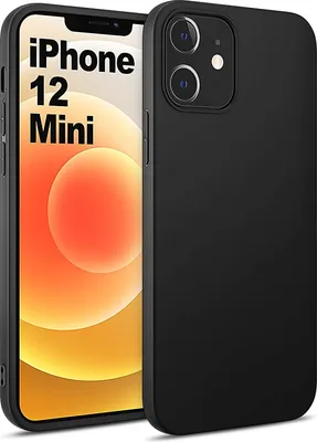 Produktbild von iPhone 12 mini Hülle AVANA Schutzhülle Silikon Slim Fit Case Matt Schwarz