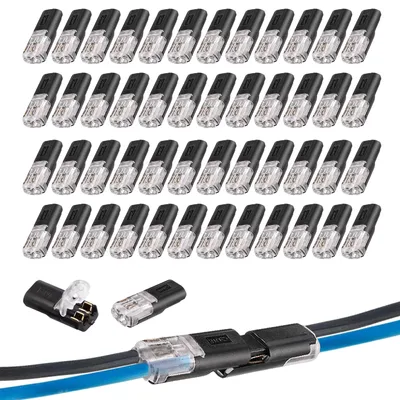 50 Stk. 2-polige wasserdichte Kabelverbinder 12V für 18-22 AWG