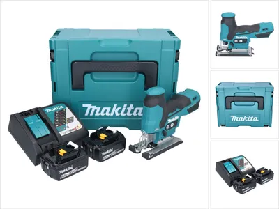 Produktbild von Makita DJV 185 RGJ Akku Pendelhubstichsäge 18 V Brushless + 2x Akku 6,0 Ah + Ladegerät + Makpac