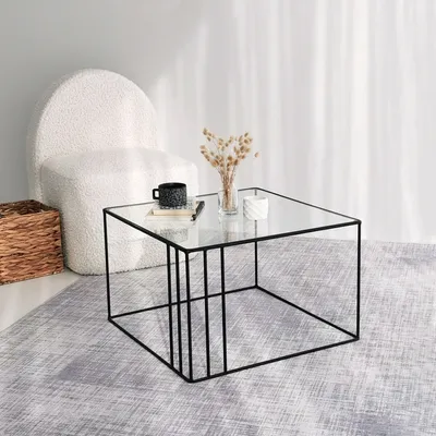 Obrázek produktu pro Skye Decor, Outline - Black, konferenční stolky, černá, sklo, 55 x 36 x 55 cm