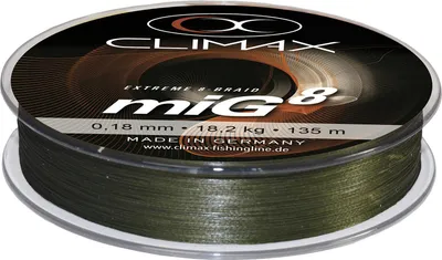 Produktbild von Climax Angelschnur miG8 (grün, 135 m) Ø mm: 0,08