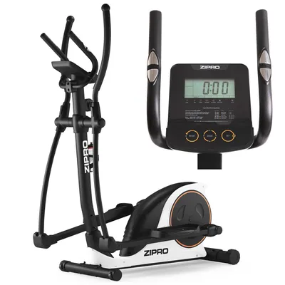 Image de Zipro Hulk Vélo elliptique magnétique pour la maison jusqu'à 150 kg - 8 niveaux de résistance Vélo elliptique avec ordinateur mesure le pouls