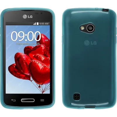 Produktbild von PhoneNatic Case kompatibel mit LG L50 - türkis Silikon Hülle transparent + 2 Schutzfolien