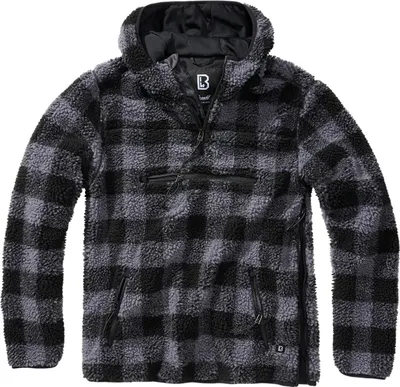 Produktbild von Brandit Teddyfleece Arbeitspullover Größe 3XL Farbe Schwarz/Grau