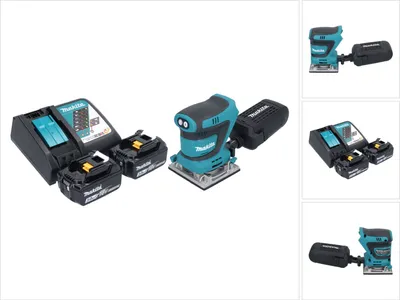 Obrázok produktu pre Akumulátorová orbitálna brúska Makita DBO 484 RF 18 V 112 x 102 mm + 2x akumulátor 3,0 Ah + nabíjačka