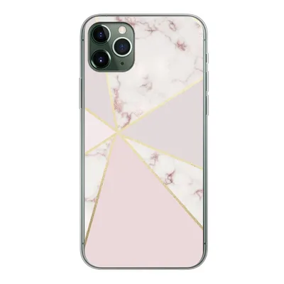 Produktbild von MuchoWow® Handyhülle Schutzhülle Hülle für iPhone 11 Pro Max Marmor - Gold - Rosa Silikon Softcase Handy Hülle - Schutz