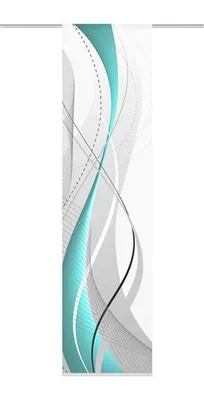 Produktbild von Home Wohnideen Schiebevorhang Dekostoff DigitaldruckCarlisle 1 teilig 245 x 60 cm Petrol
