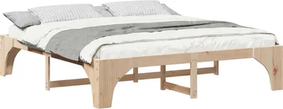 Obrázek produktu pro vidaXL Rám postele hnědý 180 x 200 cm z masivního borovicového dřeva