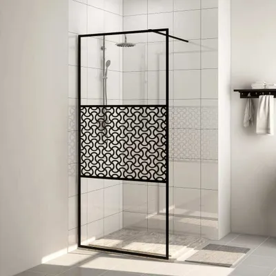 Produktbild von The Living Store Duschwand für Begehbare Dusche mit Klarem ESG Glas 115x195 cm