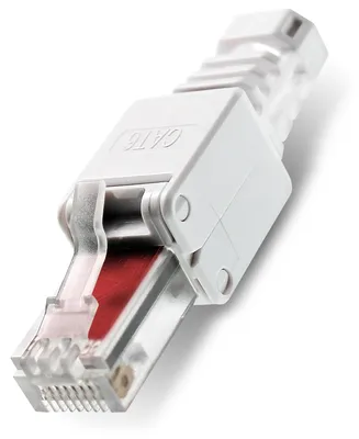 Produktbild von 1x Netzwerkstecker Werkzeuglose Montage Cat5 Cat6 Cat7 LAN Kabel RJ45 Netzwerk