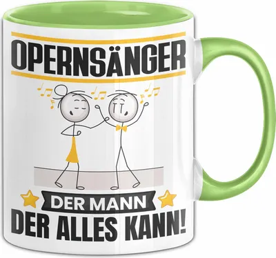Produktbild von Opernsänger Tasse Geschenk für Opernsänger Der Mann Der Alles Kann Geschenkidee zum Geburtstag (Grün)