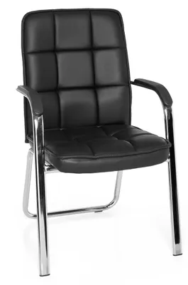 Obrázek produktu pro hjh OFFICE židle pro návštěvníky konferenční židle s područkami BORNE koženková židle, max. zatížení 110 kg