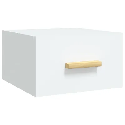 Image de Table de chevet murale blanc 35x35x20 cm