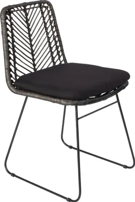 Produktbild von Esszimmerstuhl Rattanstuhl Farbe anthrazit inkl. Sitzkissen KAIRO