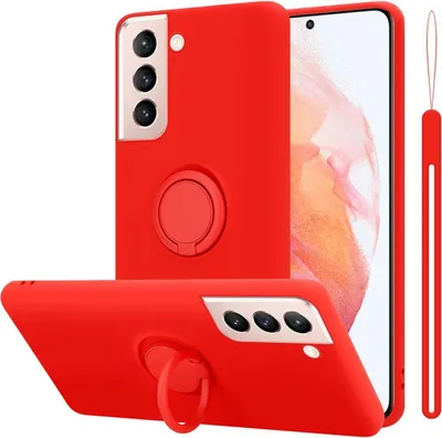 Produktbild von Cadorabo Hülle für Samsung Galaxy S21 5G Schutz Hülle in Rot Handyhülle TPU Etui Case Cover