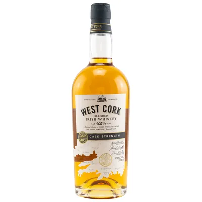 Produktbild von West Cork Blended Irish Whiskey Cask Strength 700ml 62% Vol.