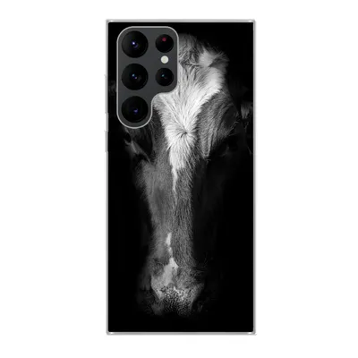 Produktbild von MuchoWow® Handyhülle Schutzhülle Hülle für Samsung Galaxy S22 Ultra Kuh - Tiere - Schwarz Silikon Softcase Handy Hülle - Abbildung