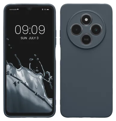 Produktbild von kwmobile Handyhülle für Xiaomi Redmi 14C / Poco C75 Hülle - weiches Handy Silikon Case - Schutzhülle Cover - Dunkler Schiefer