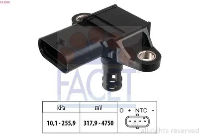 Produktbild von FACET 10.3399 Ladedrucksensor für BMW 3 Touring (E91) 3 Limousine (E90) 5 Touring (F11) 1 Schrägheck (F20) 3 Touring (F31)