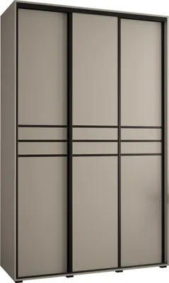 Produktbild von Kryspol Dakota 10 Schrank, drei Türen - 235,2x160x60cm - Kaschmir Schwarz