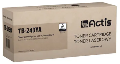Zdjęcie produktu dla Actis Toner TB-243YA (zamiennik Brother TN-243Y; Standard; 1000 stron; żółty), 1000 stron(y), Żółty, 1 szt.