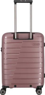 A rose gold Travelite Air Base S trolley is shown from the front.