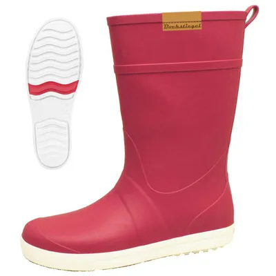 Produktbild von Bockstiegel Damen Gummistiefel Silke mit rutschfester Laufsohle - Leichter und weicher Regenstiefel in Rot-Weiß Größe 39