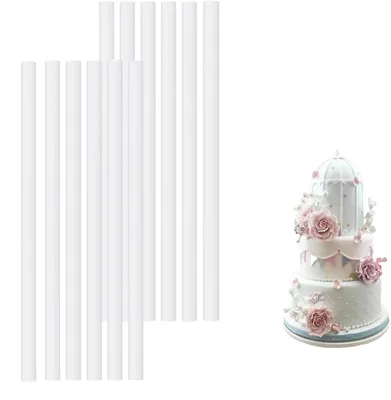Tortensützen 12 Stück 24 cm Kunststoff für mehrstöckige Torten