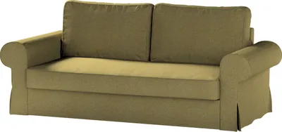 Produktbild von Dekoria Bezug für Backabro 3-Sitzer Sofa ausklappbar, olivgrün, Bezug für Backabro 3-Sitzer Sofa