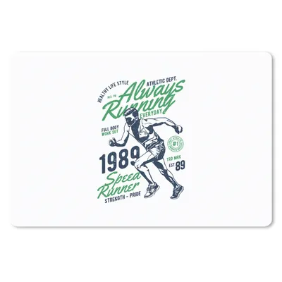 Produktbild von MuchoWow® Mauspad Mousepad Laufen - Retro - Sport 27x18 cm - Mousepads - Maus Mat - Pad - Mausunterlage - Büroartikel - Desk Matten