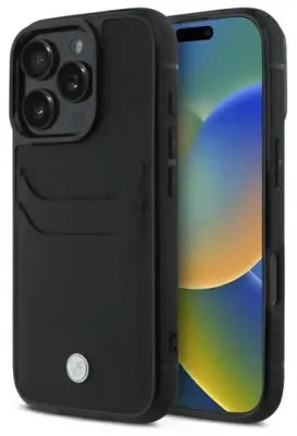 Produktbild von Etui Bmw Zeichen Leder Cardslot Na Iphone 16 Pro Max - Czarne